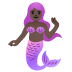 🧜🏿‍♀️ mermaid: dark skin tone display on Google